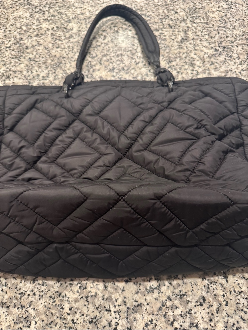 Tory Burch Black Quilted Nylon Tote - Picture 6 of 10
